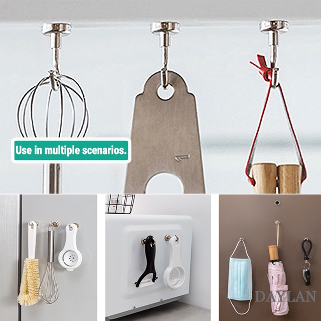 Móc Nam Châm Bằng Thép Không Gỉ Chịu Lực 15KG Có Giá Đỡ Cho Nhà Bếp / Văn Phòng