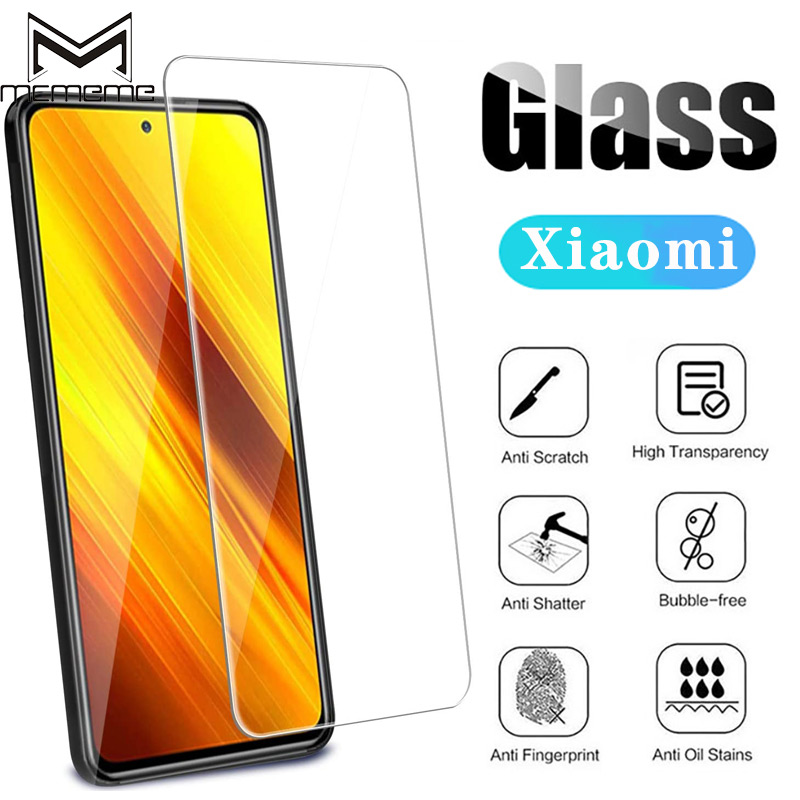 Kính cường lực vát cạnh 2.5D trong suốt cho Xiaomi Mi Poco X3 NFC M3 F3 GT F2 Pro 5G Pocophone F1