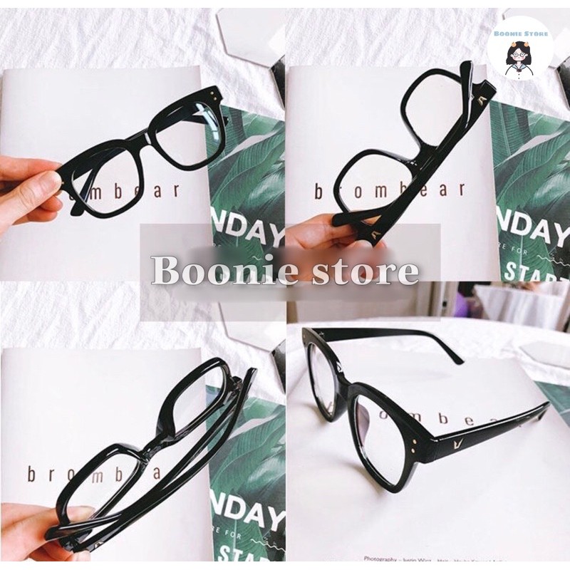 Kính Gọng Dáng Vuông V Khung Nhựa Thời Trang Nam nữ GENTLE MONSTER 2 Chấm Hot Trend Thay Được Mắt Cận | BigBuy360 - bigbuy360.vn
