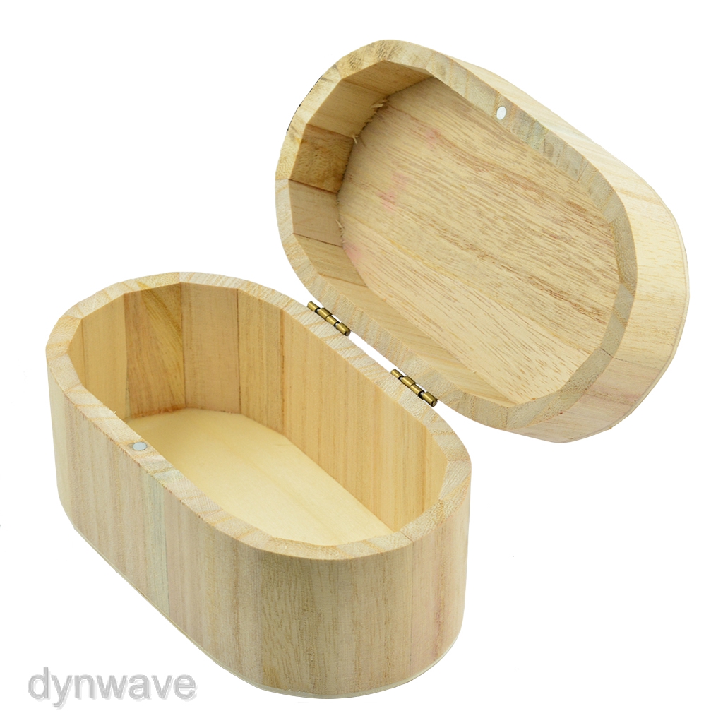 Hộp Đựng Trang Sức Bằng Gỗ Hình Oval Có Nam Châm Chưa Hoàn Thiện