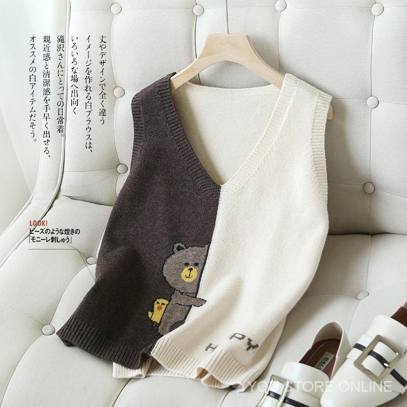 ❤Oyster★Áo Sweater dệt kim cổ chữ V phong cách thời trang hàn quốc | BigBuy360 - bigbuy360.vn