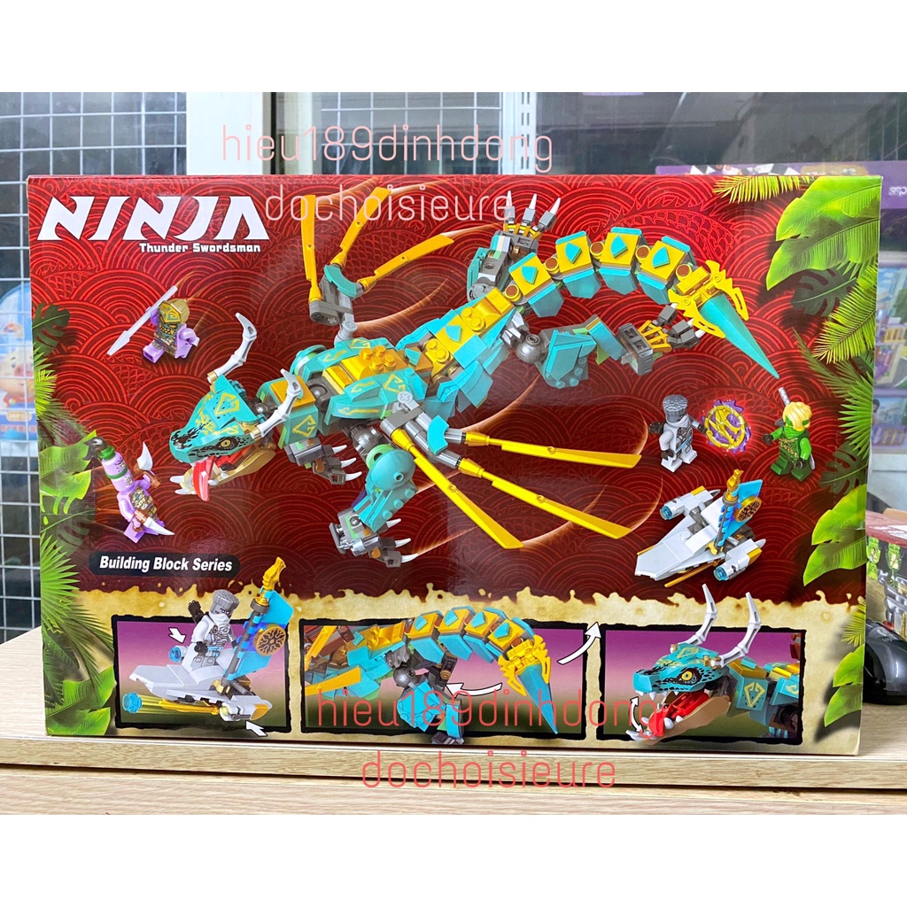 Lắp ráp xếp hình non ninjago 71746 , 3082 : Rồng thần Jungle của Lloyd 525 mảnh