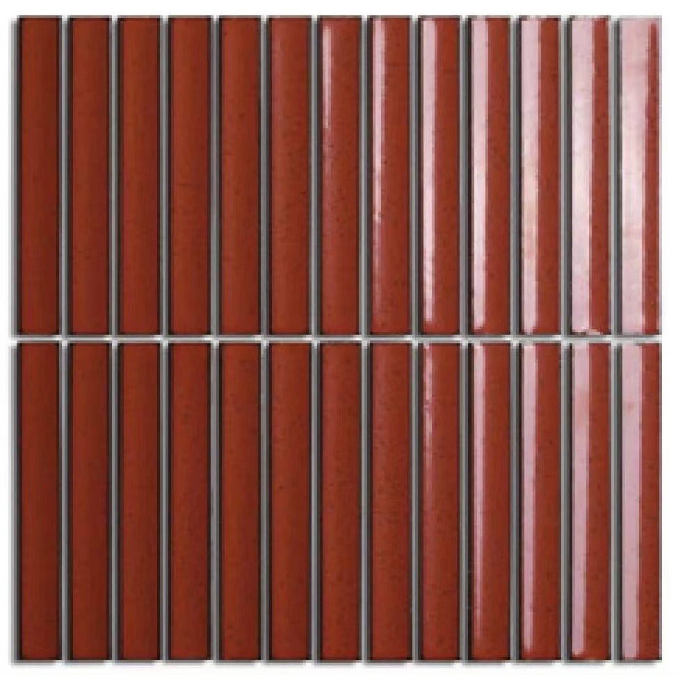 Gạch Mosaic Que Đũa Màu Đỏ Trang Trí Cá Tính