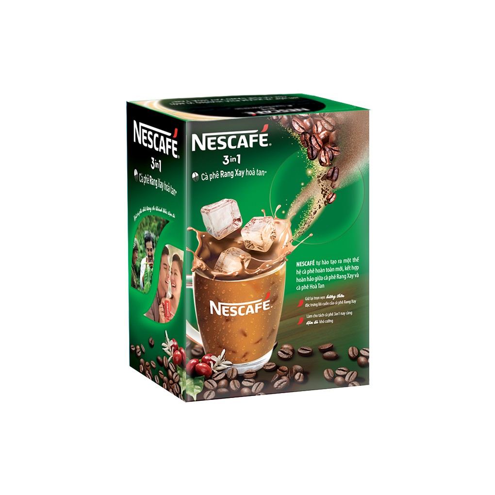 hộp nestcaffe hòa tan xanh 3in1 (20x17g)