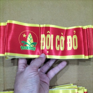 10 băng đội sao đỏ/ đội cờ đỏ (kèm kim băng) in chuyển nhiệt không bay màu chữ