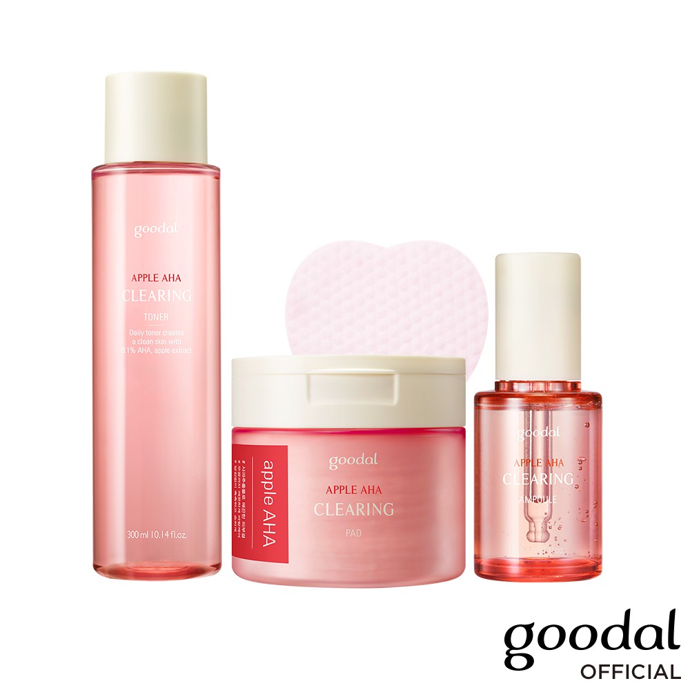 Set Mỹ Phẩm Dưỡng Da Goodal Gồm Toner 300ml/ Miếng Toner 70ea (160ml)/ Tinh chất 30ml