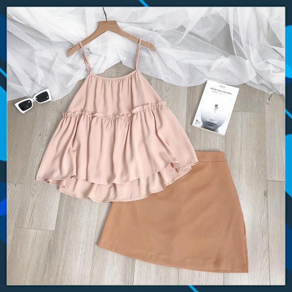 Set đồ nữ đẹp, set áo chân váy, kiểu dáng năng động, cá tính, chất vải đẹp, hàng bán shop, phom dưới 54kg | BigBuy360 - bigbuy360.vn