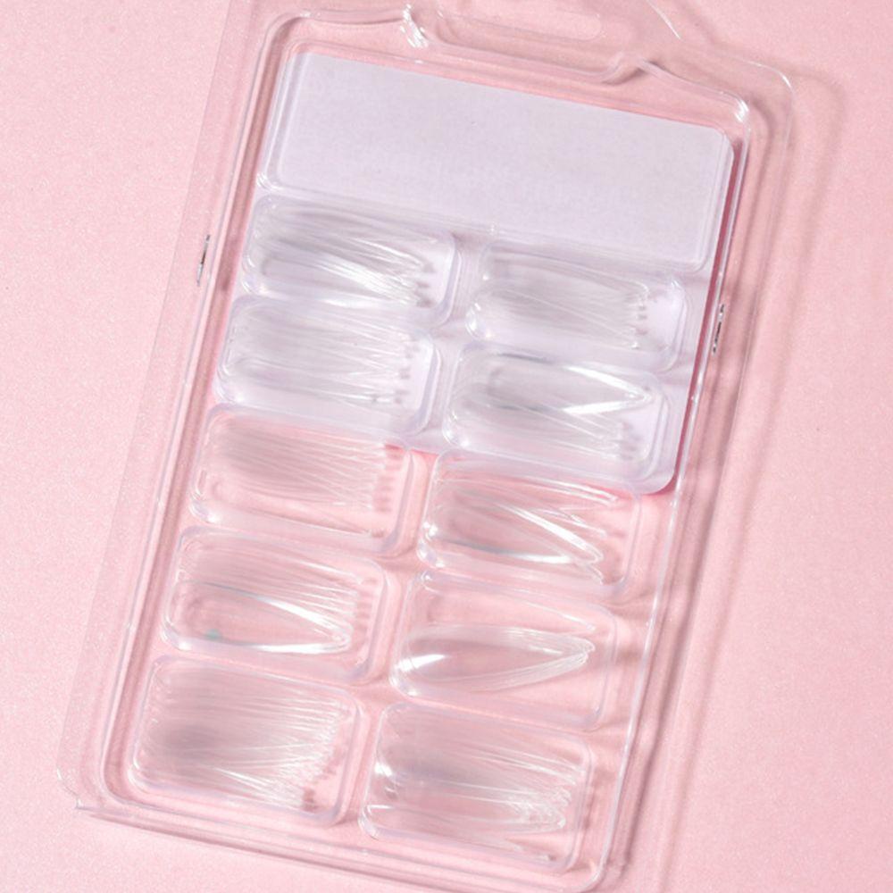 Hộp 96 Móng Tay Giả Hình Giọt Nước Ngắn Chữ T Liền Mạch