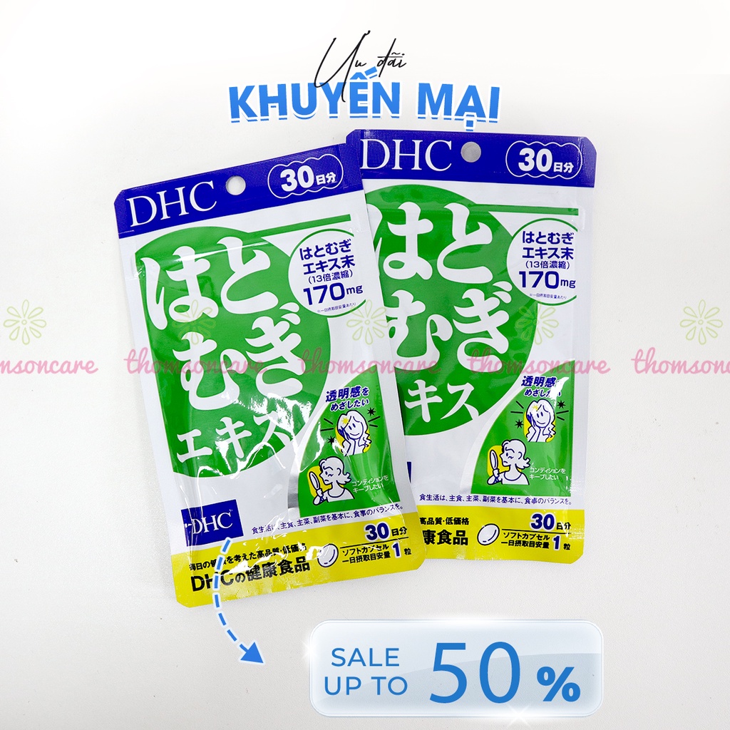 DHC Adlay Extract - Bổ sung Vitamin E tự nhiên từ dầu đậu nành giúp trắng, sáng da - Nhập khẩu từ DHC Nhật Bản