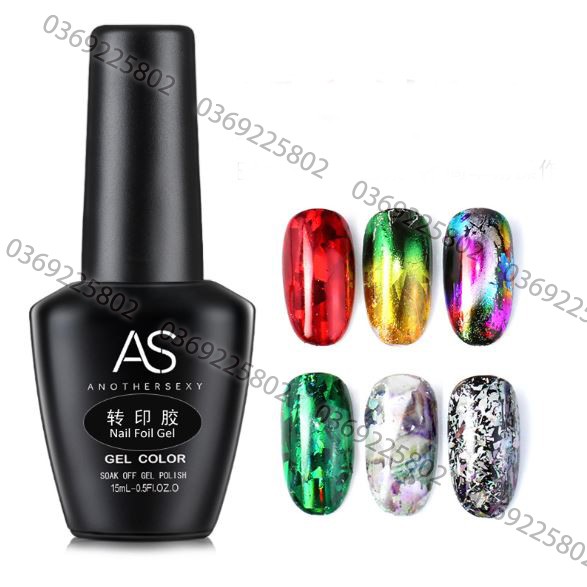 HOT Sơn gel foil AS chuyên dùng với foil bất kỳ tạo vân móng