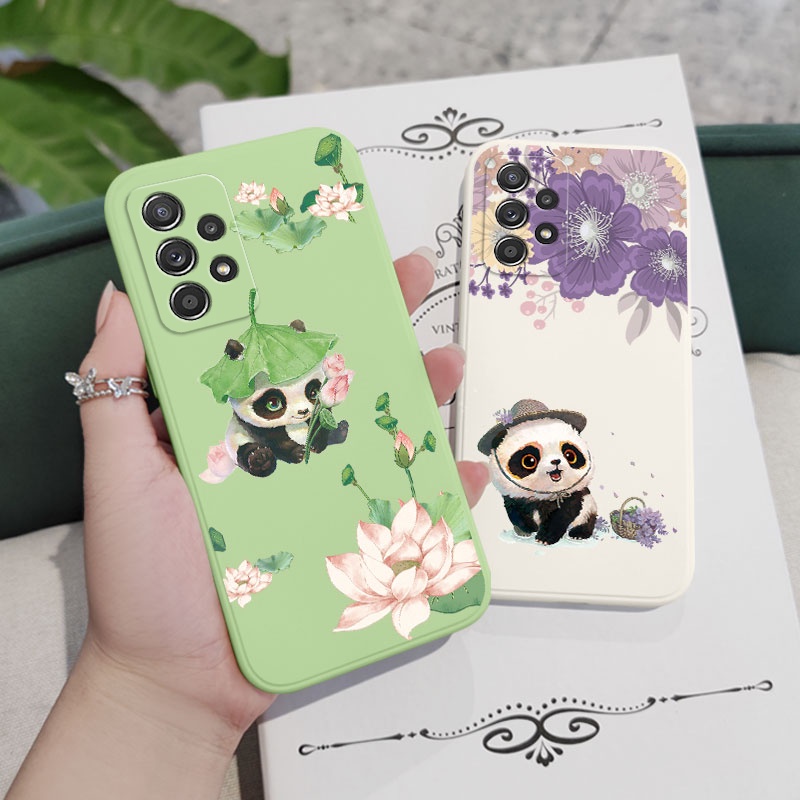 Điện Thoại Ốp Lưng Hình Gấu Trúc Cho Samsung Galaxy A72 A52 A52S A42 A32 4G 5G