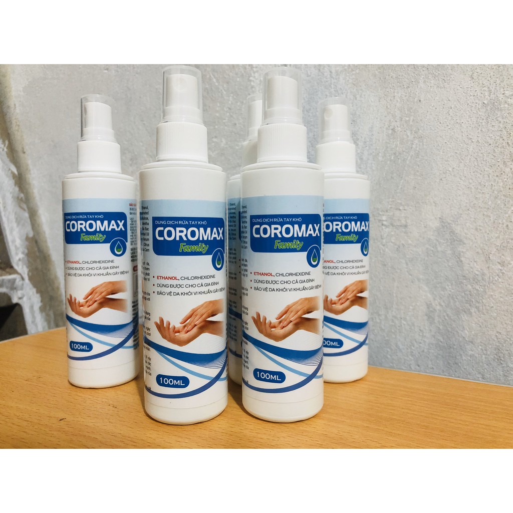 Nước Rửa Tay Khô Coromax - Tinh Dầu Tràm Gió - Dùng Cho Cả Gia Đình (100ml) | BigBuy360 - bigbuy360.vn