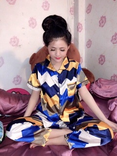 Bộ pizama phi lụa rẻ đẹp