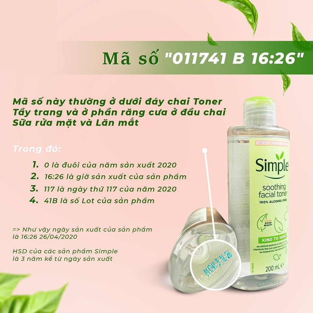 [Simple Xanh] Combo Nước Tẩy Trang + Sữa Rửa Mặt Simple Dịu Nhẹ Refreshing Facial Wash 150&amp;200ML