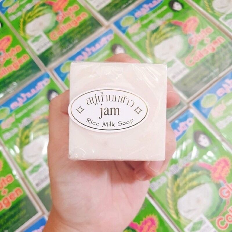 Soap Sữa Cám Gạo Jam Thái Lan(gluta+ collagen)