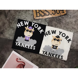 [Ảnh Thật] Áo Thun Yankees Logo Chú Trâu Mặt Quạu