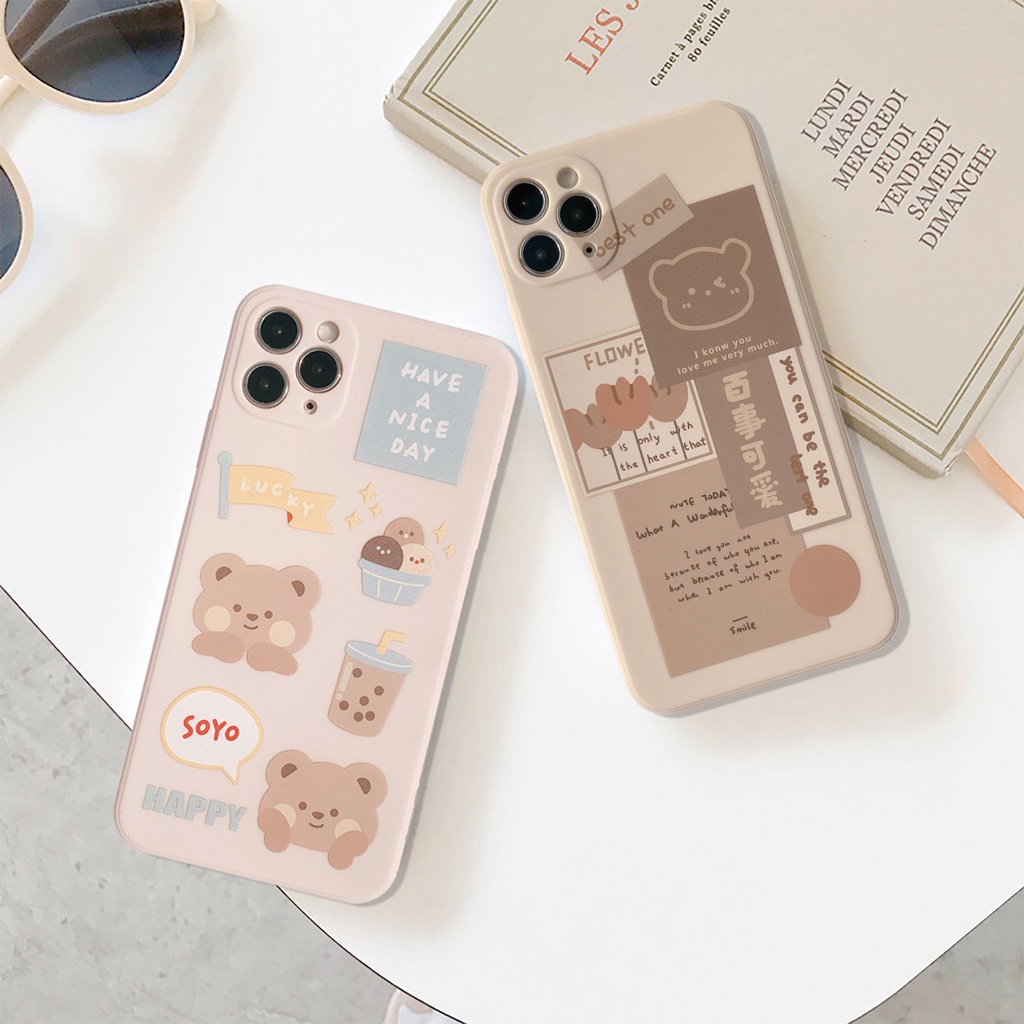 Ốp Lưng iPhone Cạnh Vuông Hàn Quốc Hot Bắt Trend 6/6plus/6s/6splus/7/7plus/8/8plus/x/xr/xs/11/12/pro/max/plus/promax