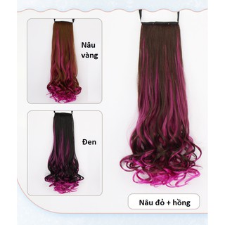 Tóc cột line Hồng  ❤️FREESHIP❤️ Sỉ 35k, buộc tóc giả nữ, đuôi tóc giả