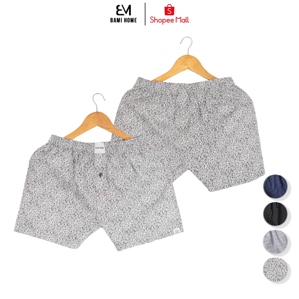 Quần short đùi mặc ngủ, mặc nhà BAMI HOME có túi tiện lợi đa dạng họa tiết QNCT1- 002