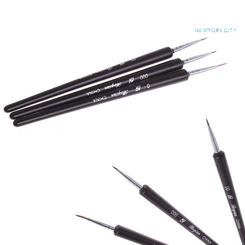 Set 3 Cọ Vẽ Trang Trí Móng Tay Chuyên Dụng