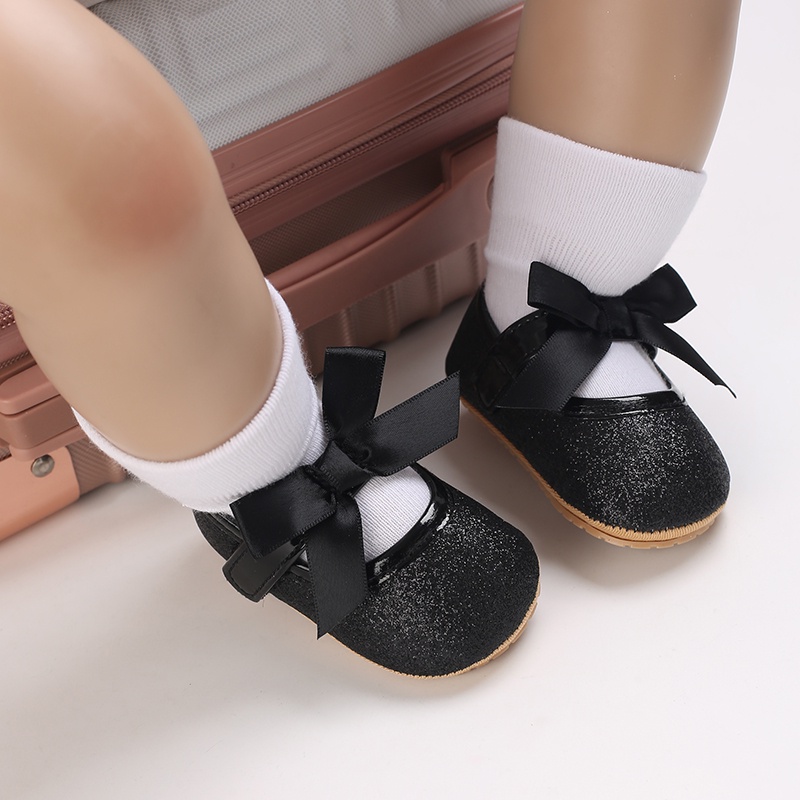Giày Búp Bê Đế Mềm Đính Nơ Xinh Xắn Cho Bé Gái
