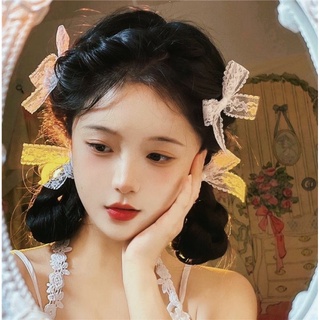 Kẹp Tóc Nơ Ren Trắng - KEP1180