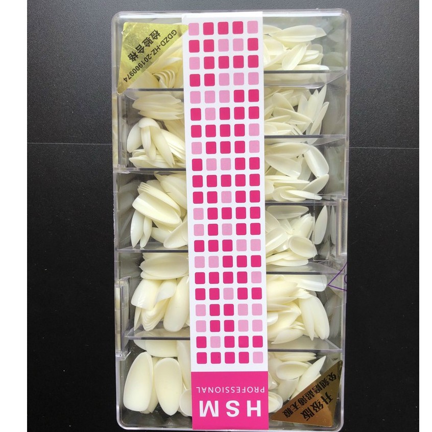 Móng úp tay HSM phom nhọn Bầu 600 móng/hộp