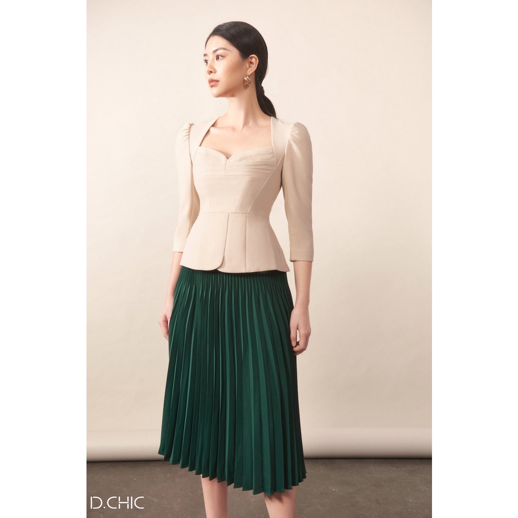 Áo cúp ngực xếp ly nhún vai D.CHIC MS: 160414