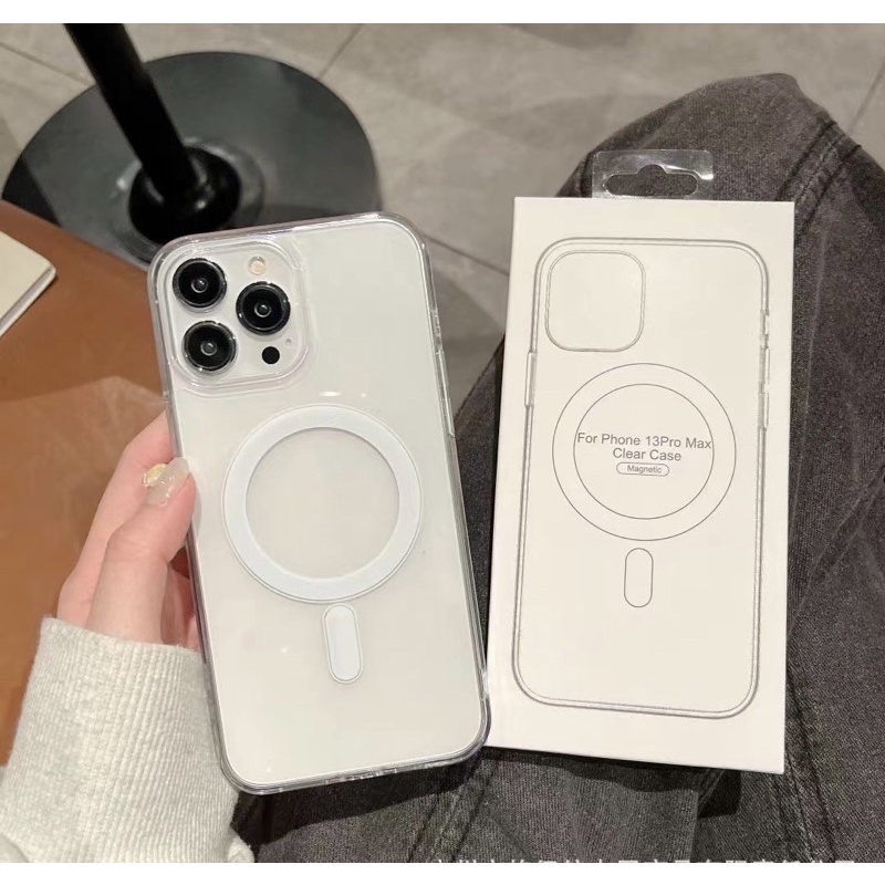 Ốp lưng trong hỗ trợ sạc không dây m dành cho IP 14/14pro/14max/14promax/13/13pro/13promax/12/12pro/12promax/11pro