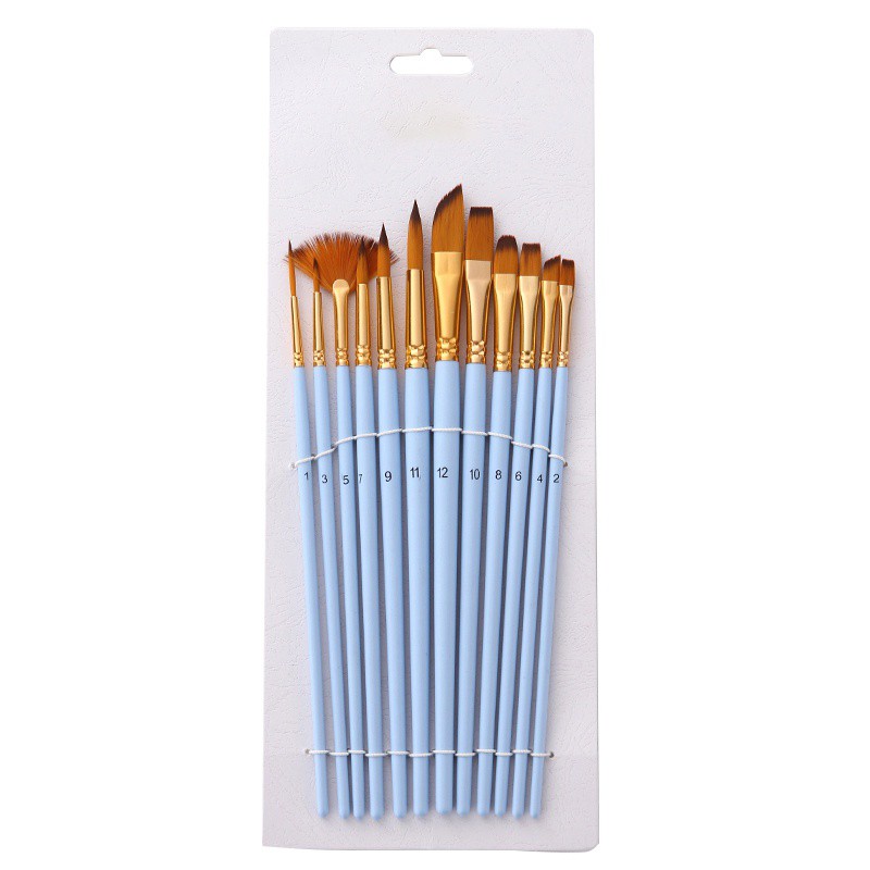 Set 12 Cọ Vẽ Tranh Chuyên Nghiệp