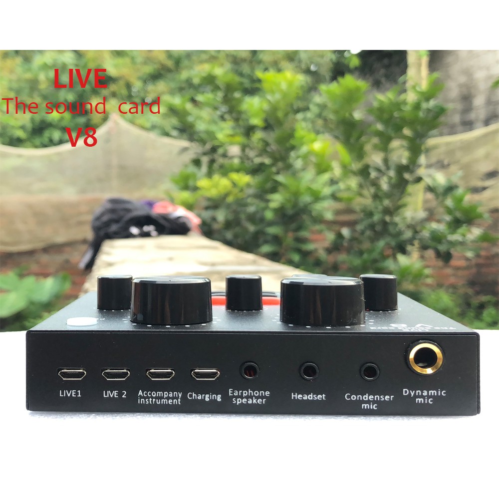 Sound card hát live karaoke online V8 Auto tune bản tiếng anh quốc tế.