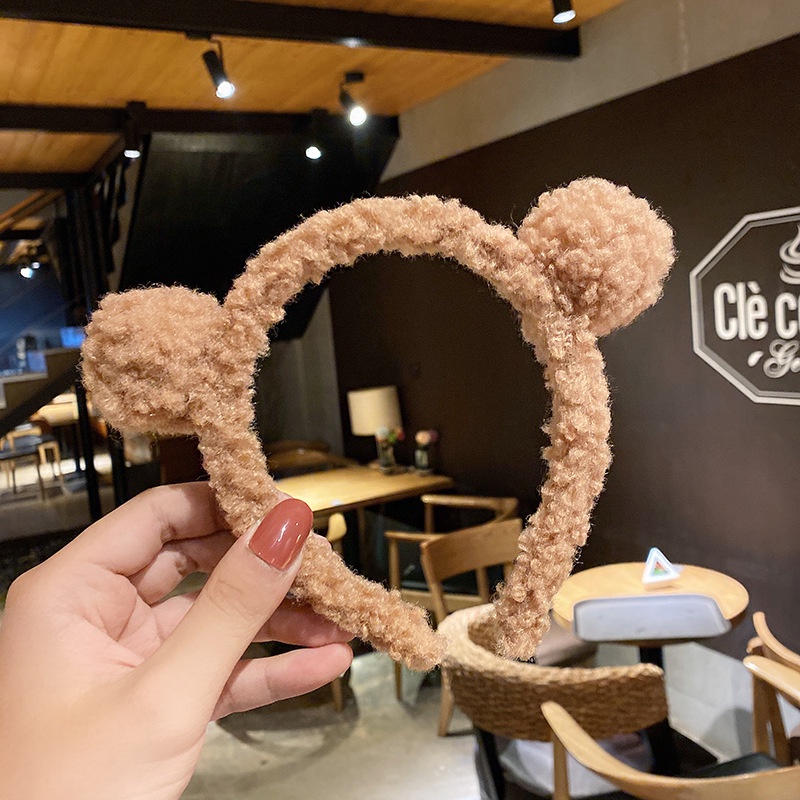 Băng Đô Cài Tóc Hình Tai Gấu Màu Kẹo Đơn Giản Dễ Thương
