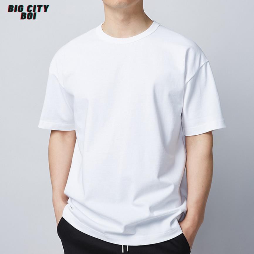 Áo thun nam trơn tay ngắn,cổ tròn dáng unisex tay ngắn Basic Tee phông trơn-Big City Boi [Shop mới bán hòa vốn] 💕