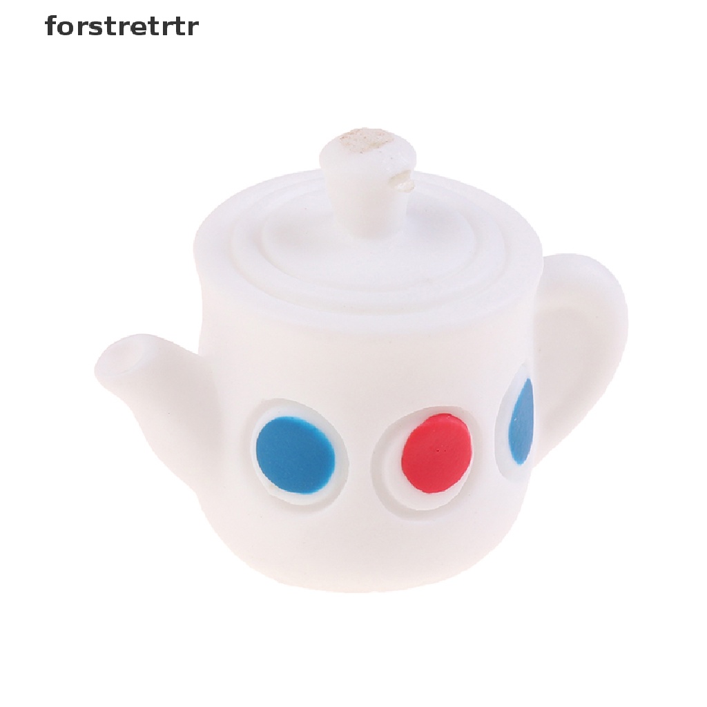 Bộ Ấm Chén Trà Mini Bằng Nhựa Resin Diy Trang Trí Nhà Búp Bê