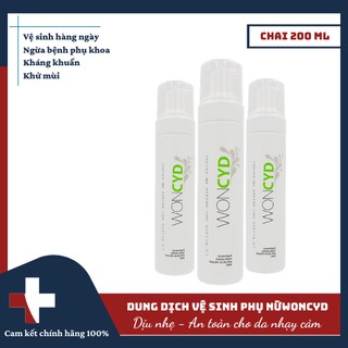 WONCYD - Dung Dịch Vệ Sinh Phụ Nữ Tạo Bọt (Chai 200ml)