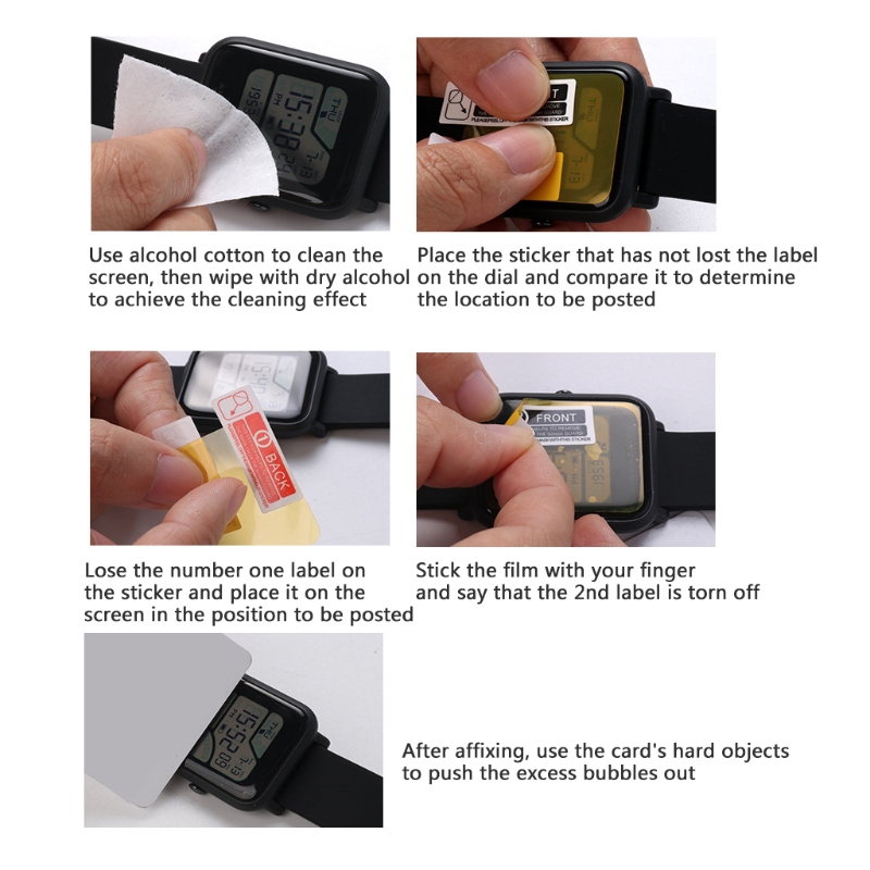 Set 2 Miếng Dán Bảo Vệ Màn Hình Cho Đồng Hồ Thông Minh Xiaomi Huami Amazfit Bip Pace Lite Youth Kèm Phụ Kiện | BigBuy360 - bigbuy360.vn