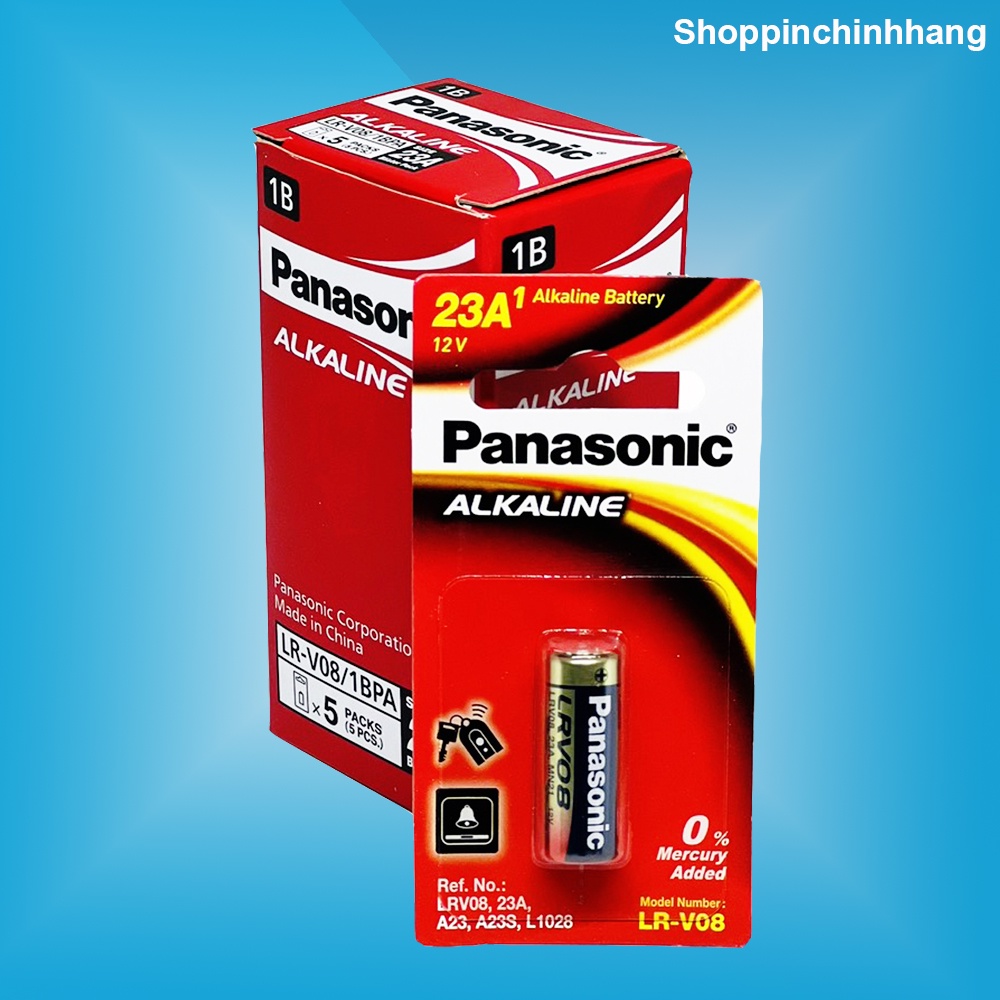 Pin A23 Panasonic 12V thay pin cửa cuốn LR-V08 chính hãng