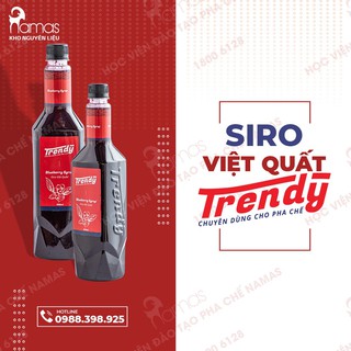 Syrup Trendy Việt Quất/Blueberry chai nhựa 830ml