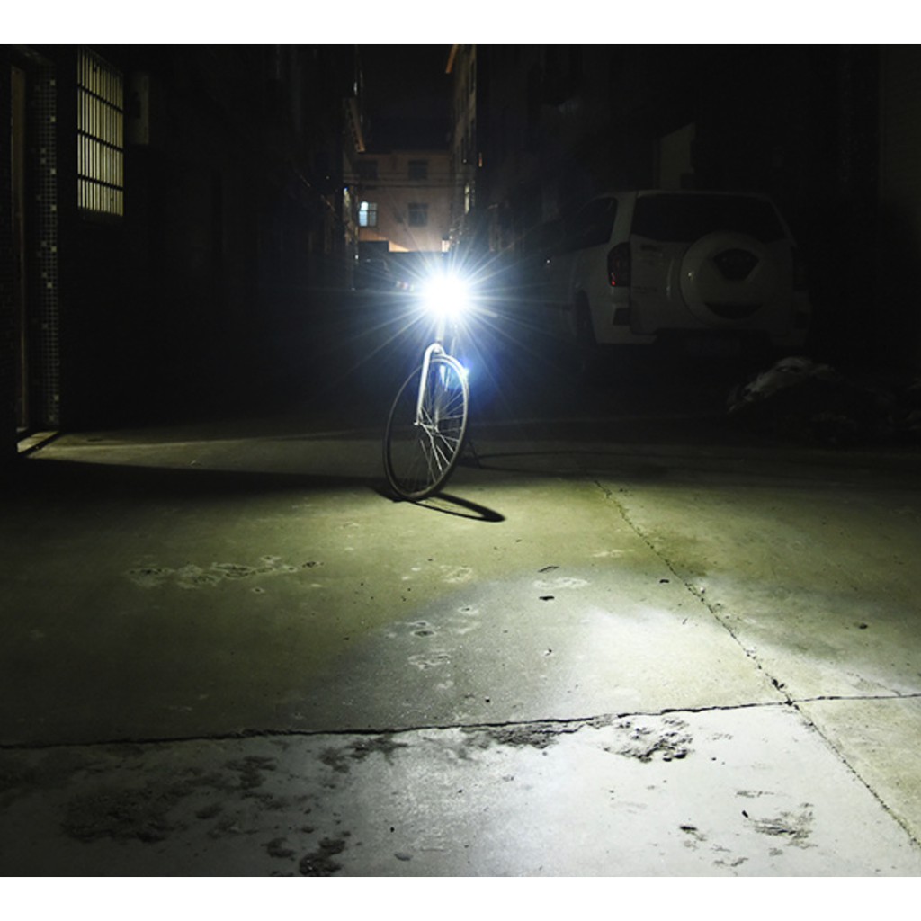 Đèn xe đạp có còi sạc usb chống nước, đèn xe đạp thể thao nhiều màu sắc