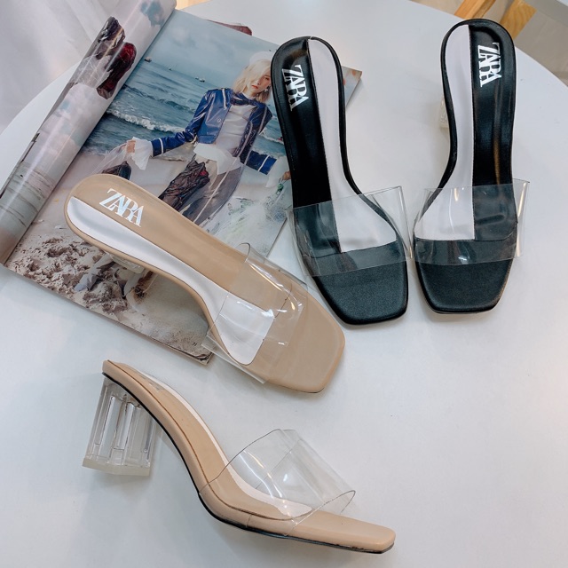 HÀNG FULL BOX CÓ SẴN guốc mika gót vuông 5cm