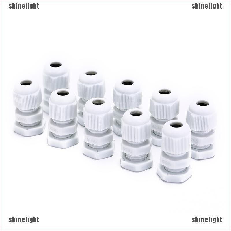 Bộ 10 Ốc Vít m12x1.5 Cho Nhựa Trắng Chống Thấm Nước 3-6.5mm