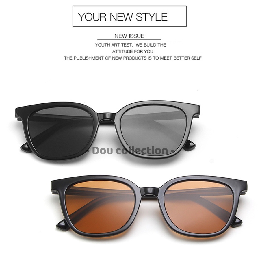 Kính Mát  Cao Cấp Hình Vuông Retro Gọng Nhựa Phong Cách Hàn Quốc - Carl Fitow - Mã MK036