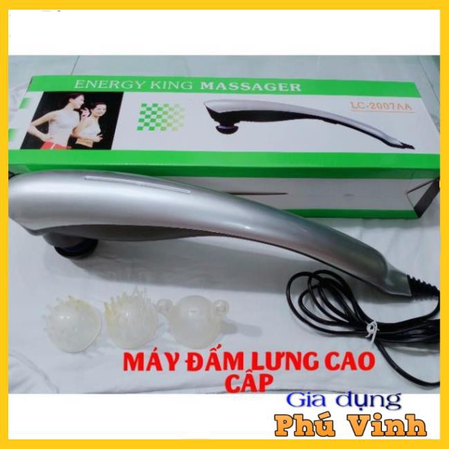 MÁY ĐẤM LƯNG, MASSAGE CẦM TAY LC-2007AA. (3 đầu matxa)