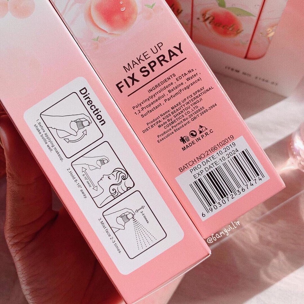 Xịt khoá nền Peachy KISS BEAUTY Thái Lan | BigBuy360 - bigbuy360.vn