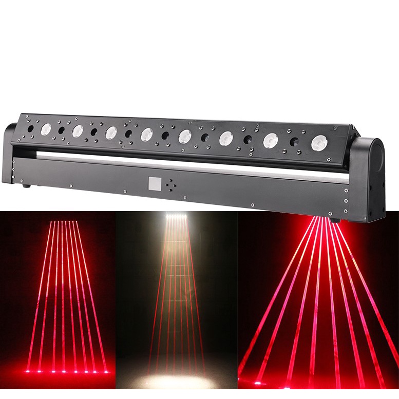 ĐÈN LASER 8 MẮT ĐỎ + 8 MẮT LED - HIỆU ỨNG QUÉT MÀNG CHUYÊN NGHIỆP, THÍCH HỢP DÙNG TRONG BAR , CÀ PHÊ DJ , DISCO.