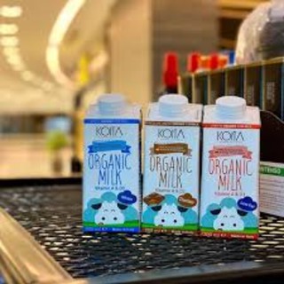 Sữa bò hữu cơ Koita nguyên kem / vị dâu / socola ít béo