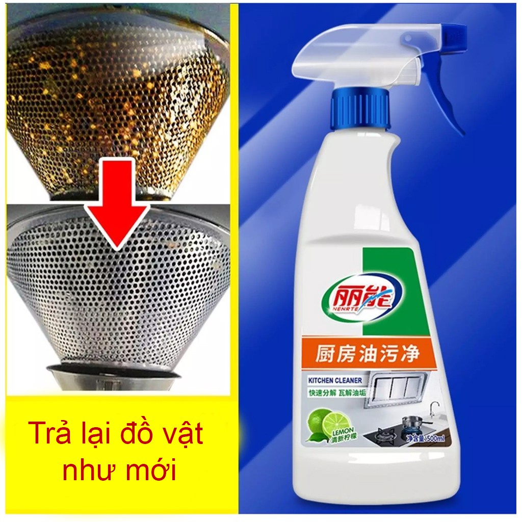 Xịt Tẩy Rửa Dụng Cụ Nhà Bếp - Dung Dịch Tẩy Rửa Eykosi - 500ml -dc4530