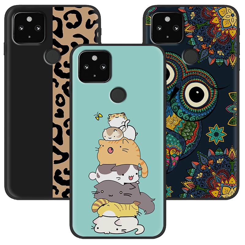 Ốp điện thoại silicon mềm chống thấm nước họa tiết hoạt hình cho Google Pixel 4A 5G