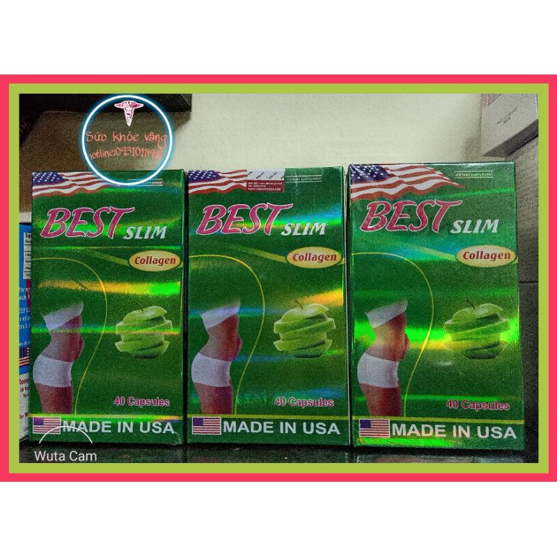 HÀNG CHÍNH HÃNG] Giảm cân Best Slim Collagen, giúp giảm cân, giảm Cholesterterol