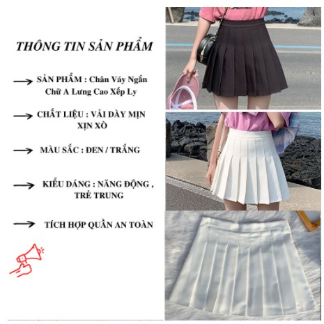 Chân Váy Xếp Li Lưng Cao Thời Trang Hàn Quốc Trẻ Trung, Chân váy xếp ly Ngắn chữ A công sở lưng cao | BigBuy360 - bigbuy360.vn